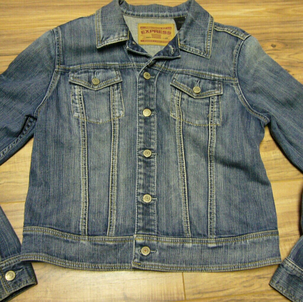 Express precision fit denim jacket